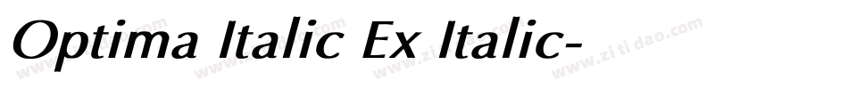 Optima Italic Ex Italic字体转换